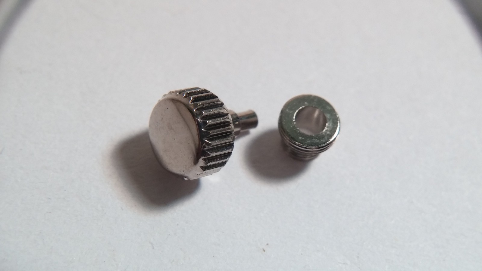 Unbranded waterproof screwdown Crown and Tube X 5 PIECES (approx 5.37mm-5.5mm)