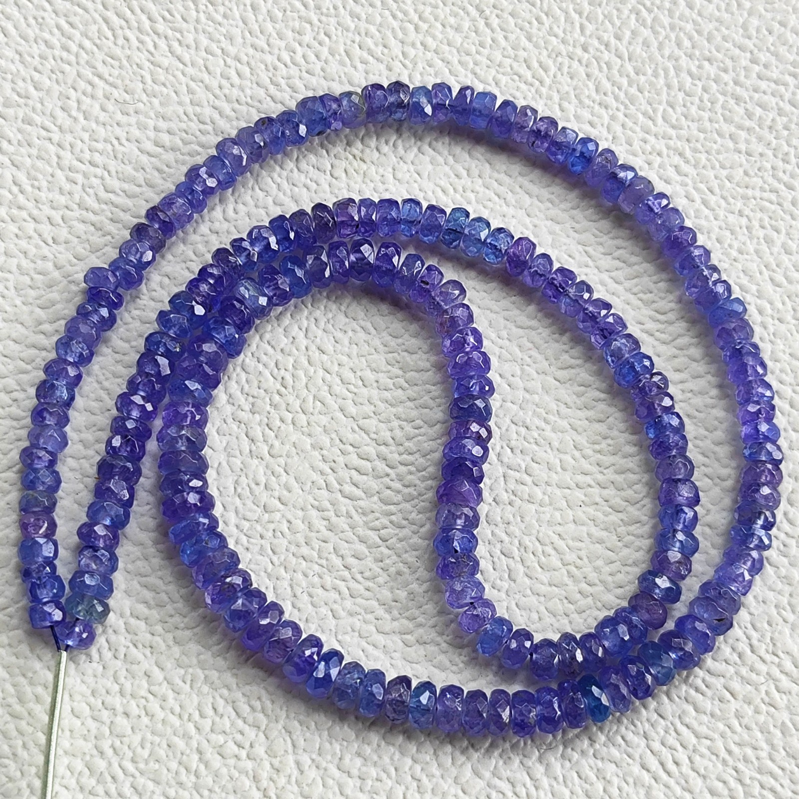 Natural Tanzania Tanzanite Faceted Rondelle Gemstone Bead 4-4.5mm 16″ Strand DIY