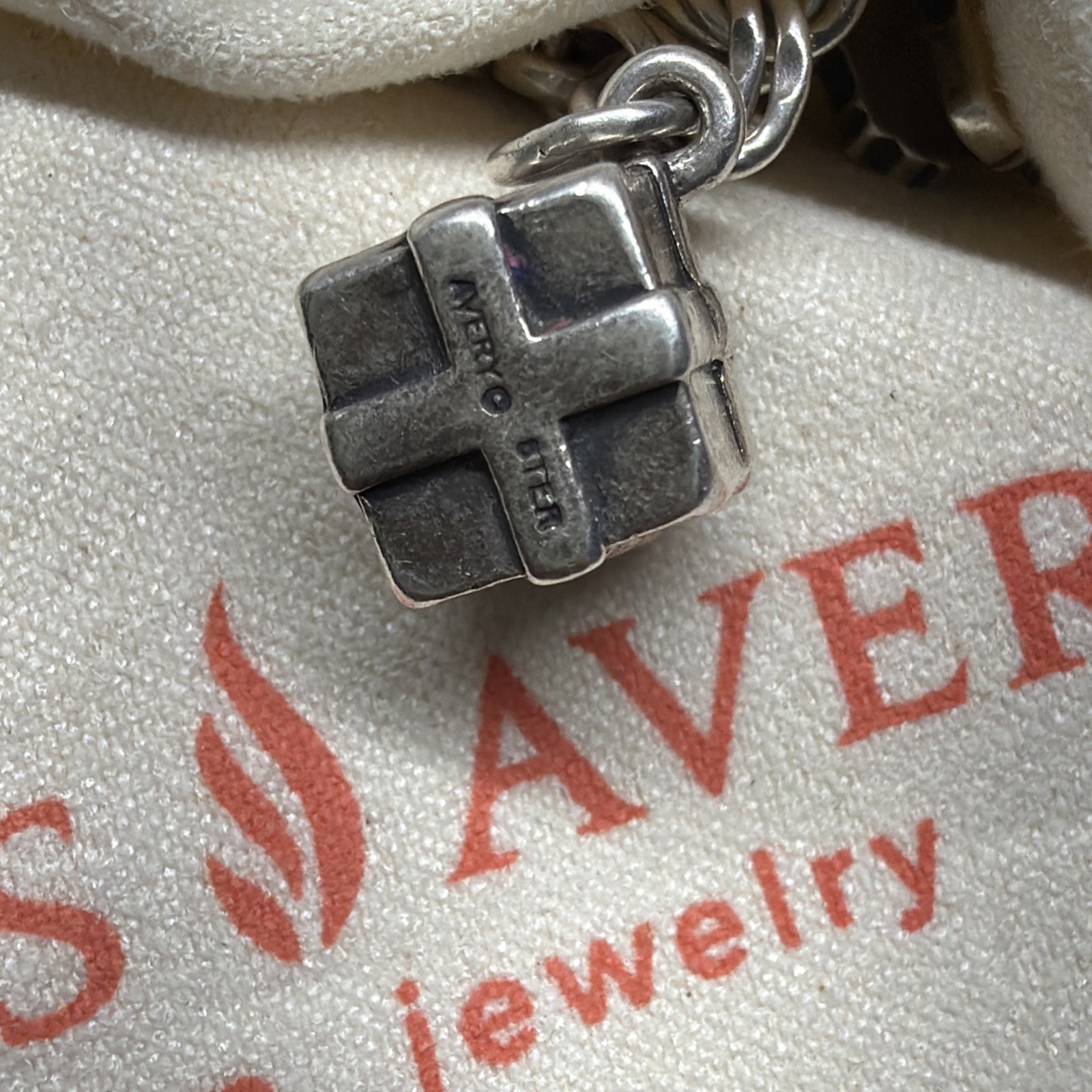*RETIRED* – James Avery Sterling 3D Birthday or Christmas Present Gift Box Charm