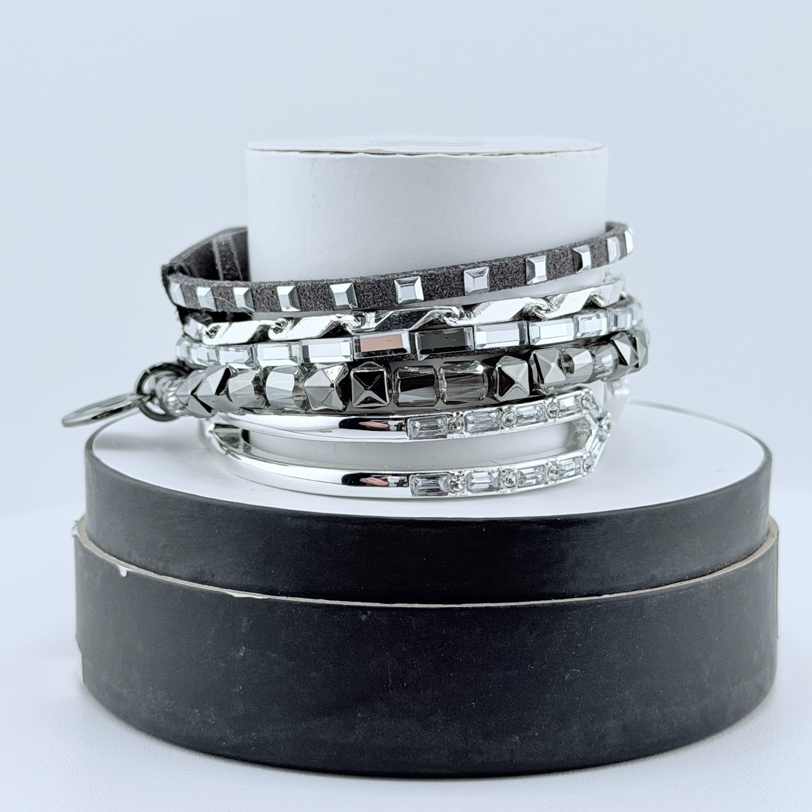 Bomb Party RBP7847 Fall Stacks “All Roads Point To Yes” Hematite & Silver