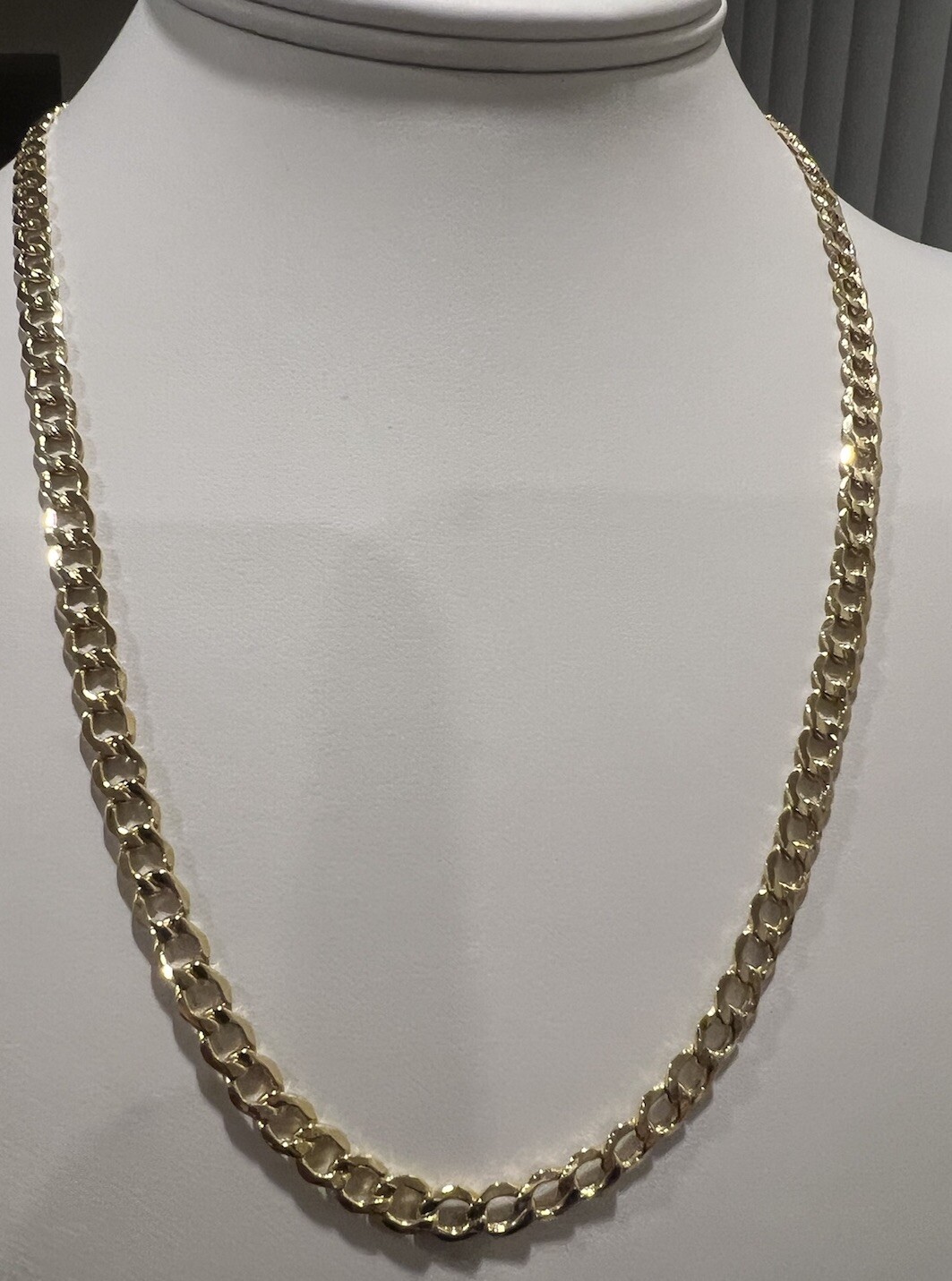 14K Miami Cuban Hollow Curb Link 5.3MM Chain 20″ Gold Necklace BRAND NEW!