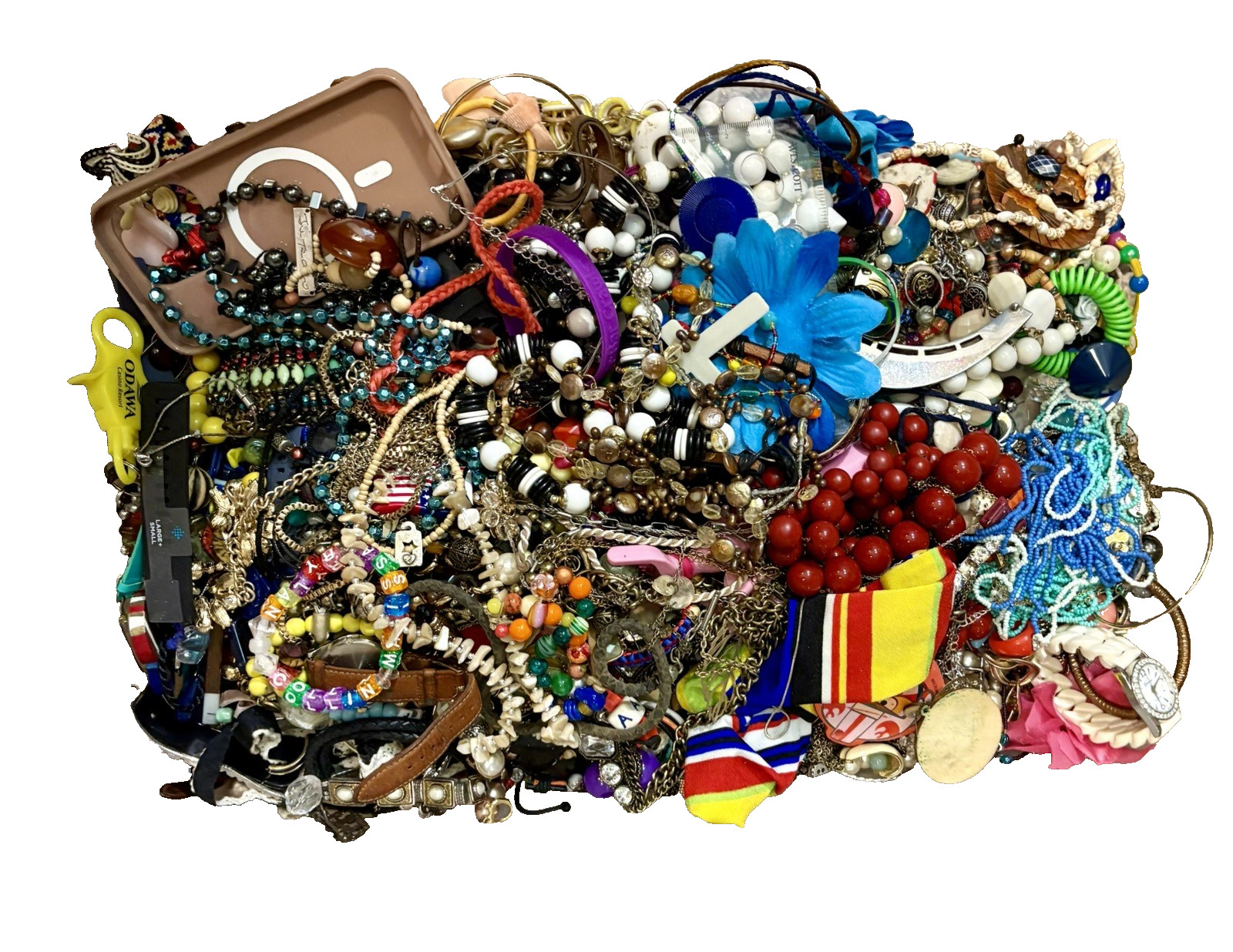 22LBS Modern Vintage Tangled Broken Wearable Craft Repurpose Junk Jewelry Lot