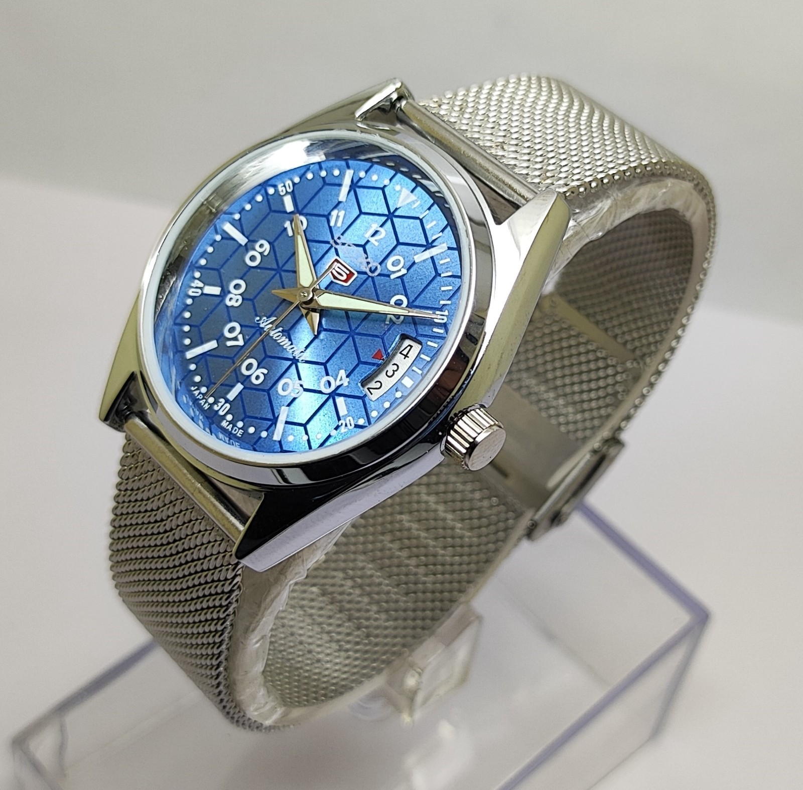 Refurbished Automatic Men’s Watch Day Date | Classic Vintage Style | Steel Strap