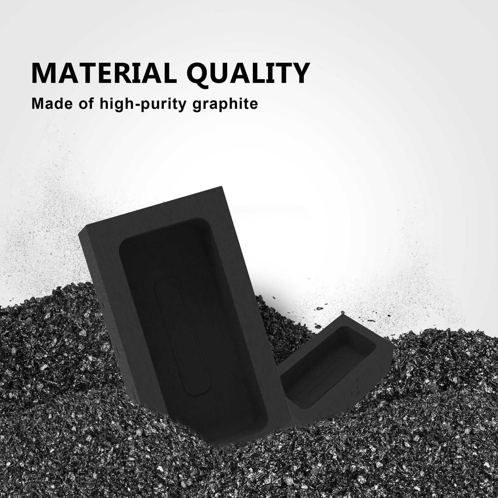 2 Pieces 1kg Graphite Ingot Molds for Casting Gold Silver Aluminum Copper Bra…