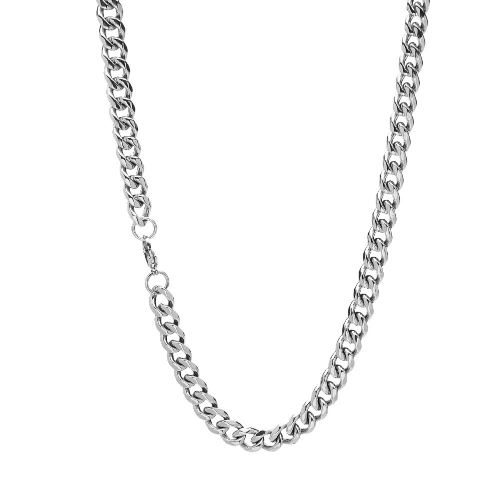 8/10/12/15/17/19mm Stainless Steel Men Women Curb Cuban Chain Necklace/Bracelet
