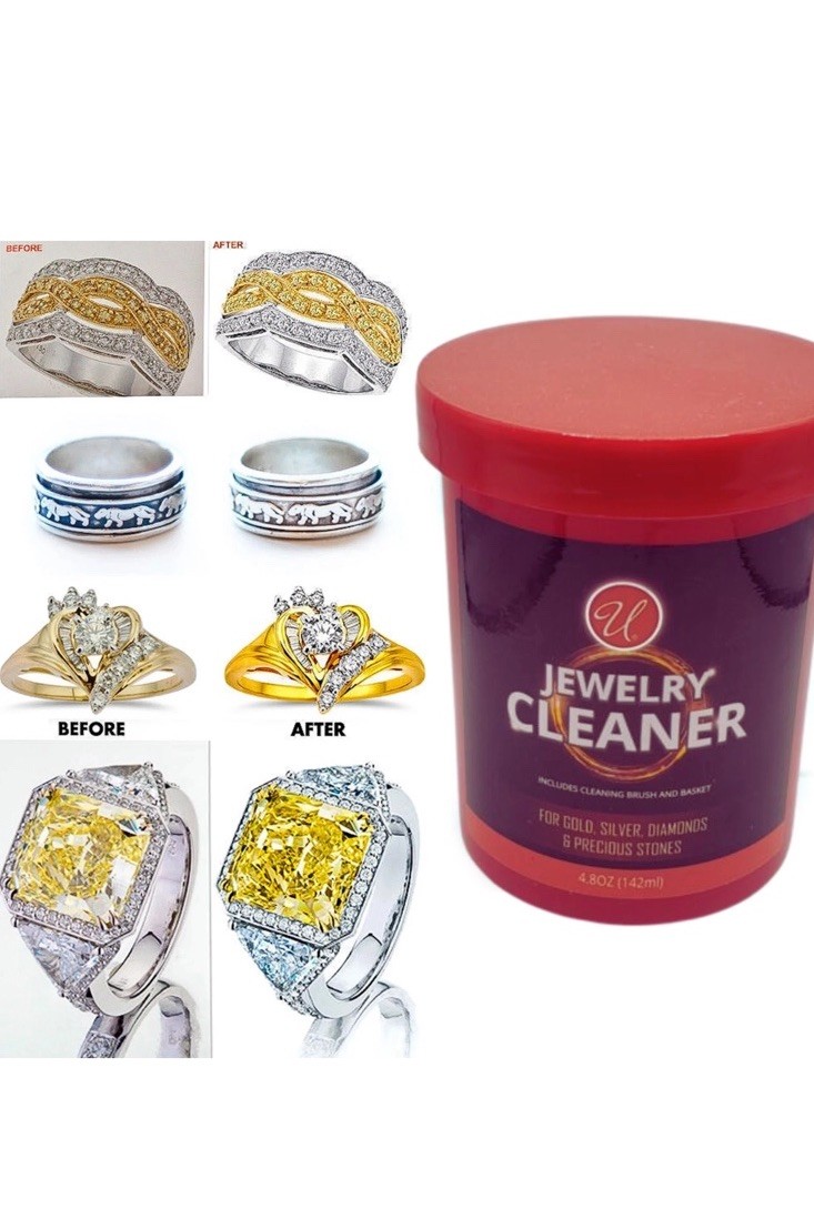 Jewelry Cleaner Solution Cleans all Jewelry Gold Silver & Diamonds