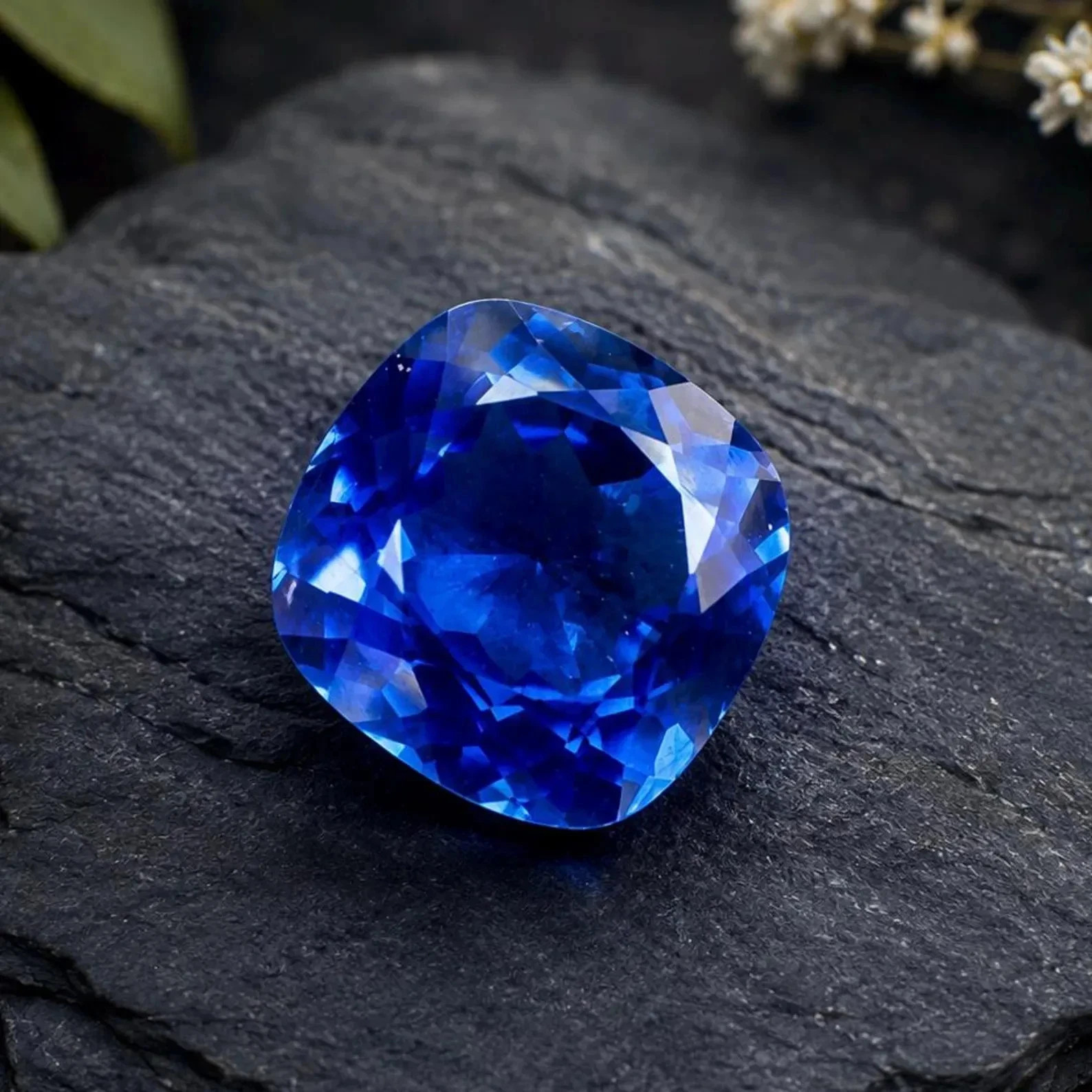 GIE Certified Natural Blue Color Flawless 11.50 Ct Sapphire Cushion Loose Gems A
