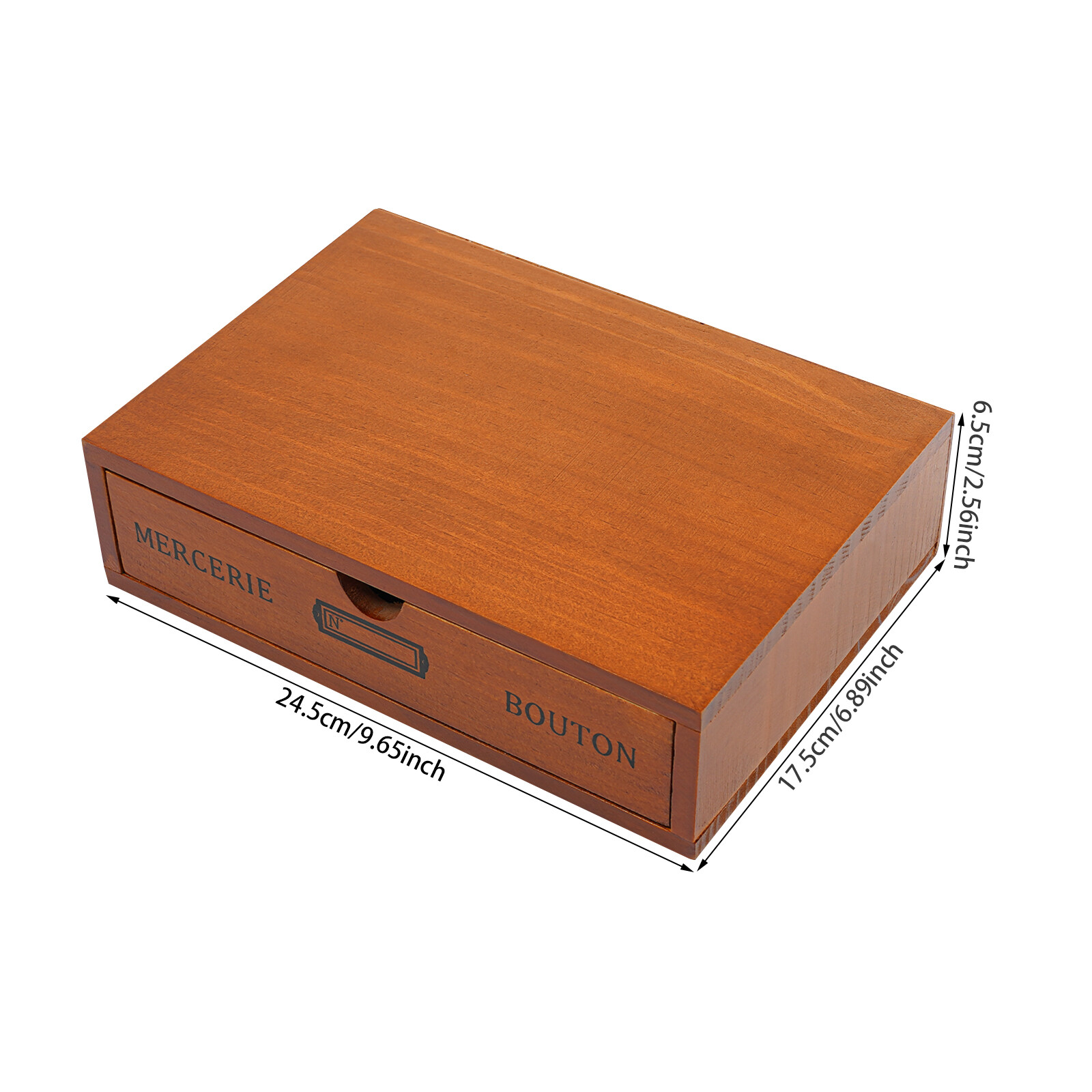 Single-Drawer Storage Box, Wooden Desktop Jewelry Organizer, Desktop Drawer Box