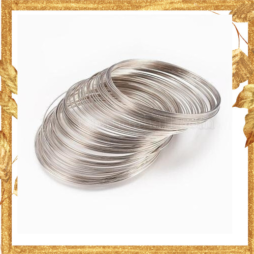 Stainless Steel Memory Wire for Bracelet Making Golden or Silver, 0.6 mm22 Gauge