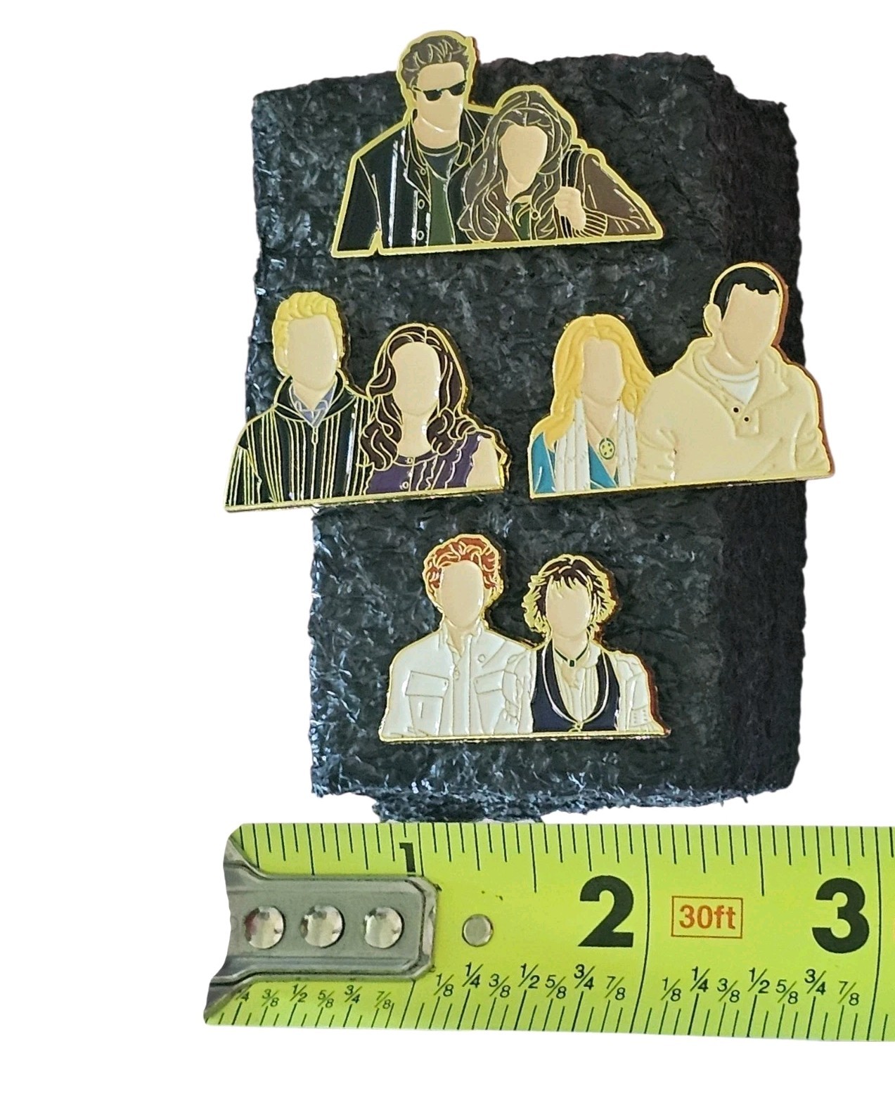 NWOT Y2K Vampire Romance Twilight Saga Character Art Enamel Metal Pin Set (4)