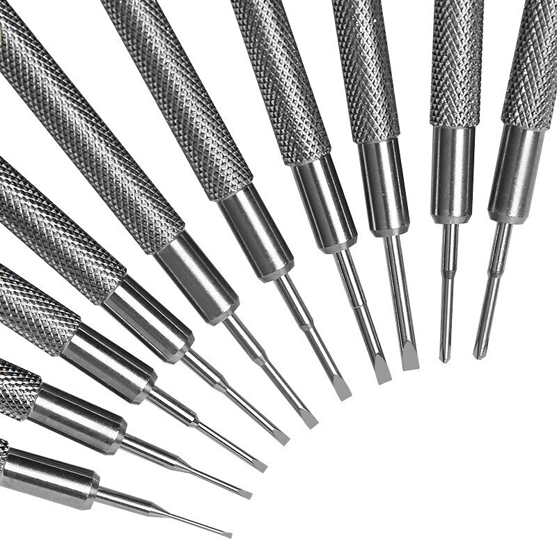 0.6mm-2.5mm Flat Cross Small Screwdriver Stainless Steel Phone Watch Repair Tool