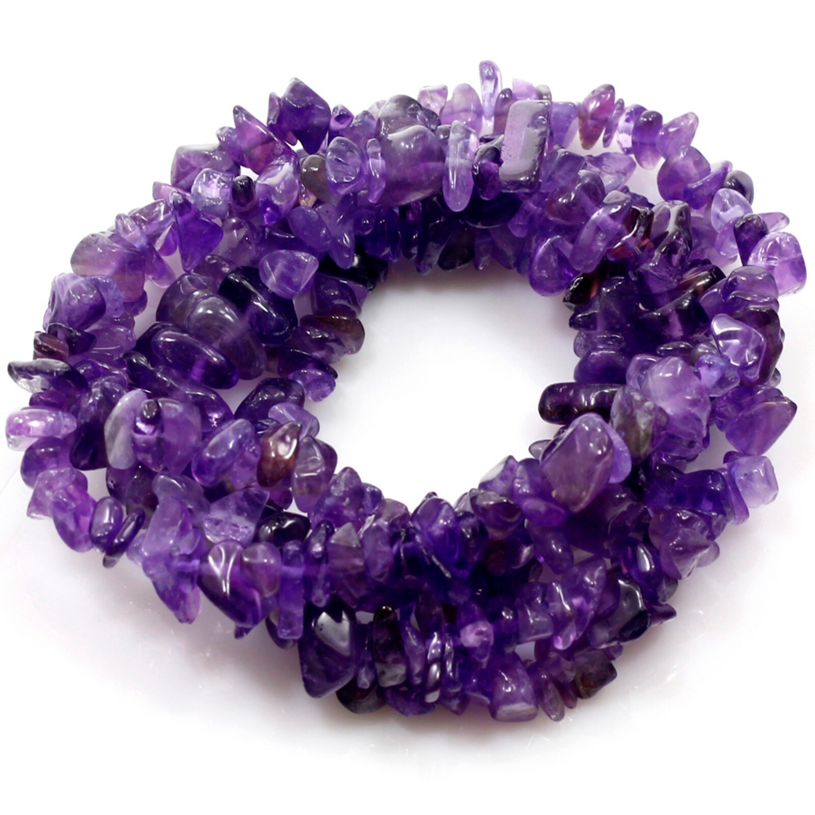 Gemstone Amethyst Chips Small Bead Freeform Nugget Chip 32″ strand Free Shipping