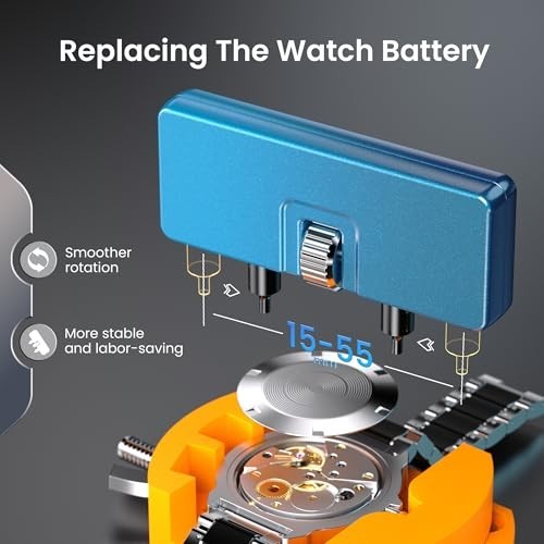 Watch Repair Kit Battery Replacement Link Remover Strap Adjusting Screwdriver