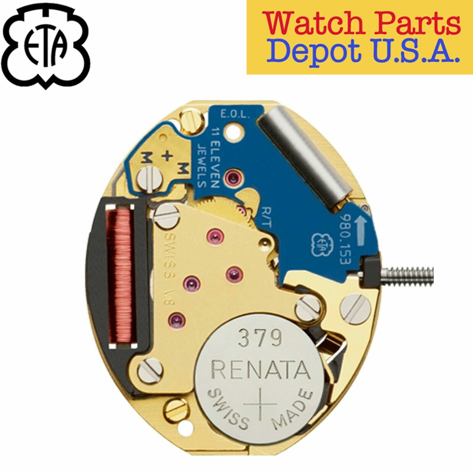 Genuine ETA 980.153 Swiss Made Quartz Movement, (Multiple Variation) – NEW!