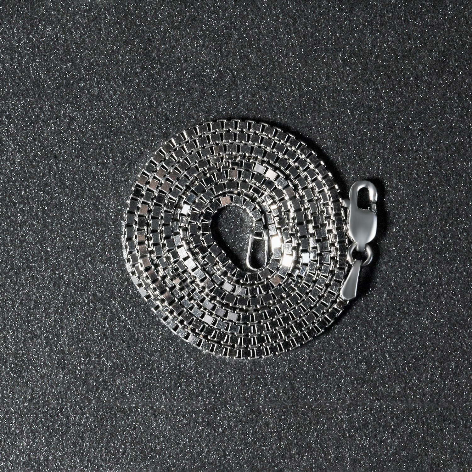 Sterling Silver Rhodium Plated Box Chain (1.30 mm)