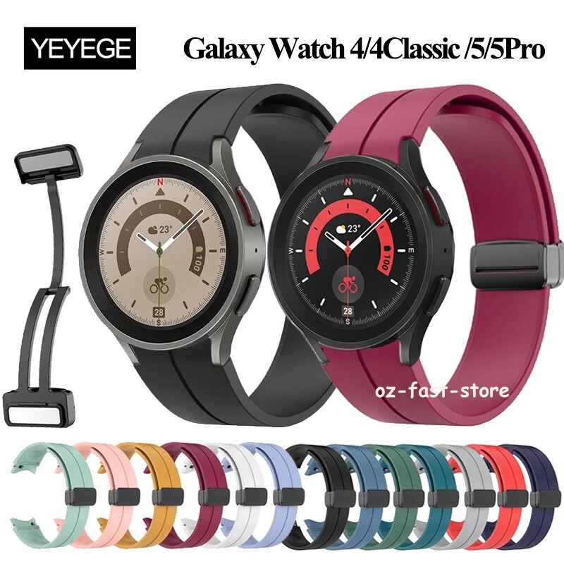 OEM Magnetic Silicone Band Strap For Samsung Galaxy Watch 6 5 4 40/42/44/ 5 Pro