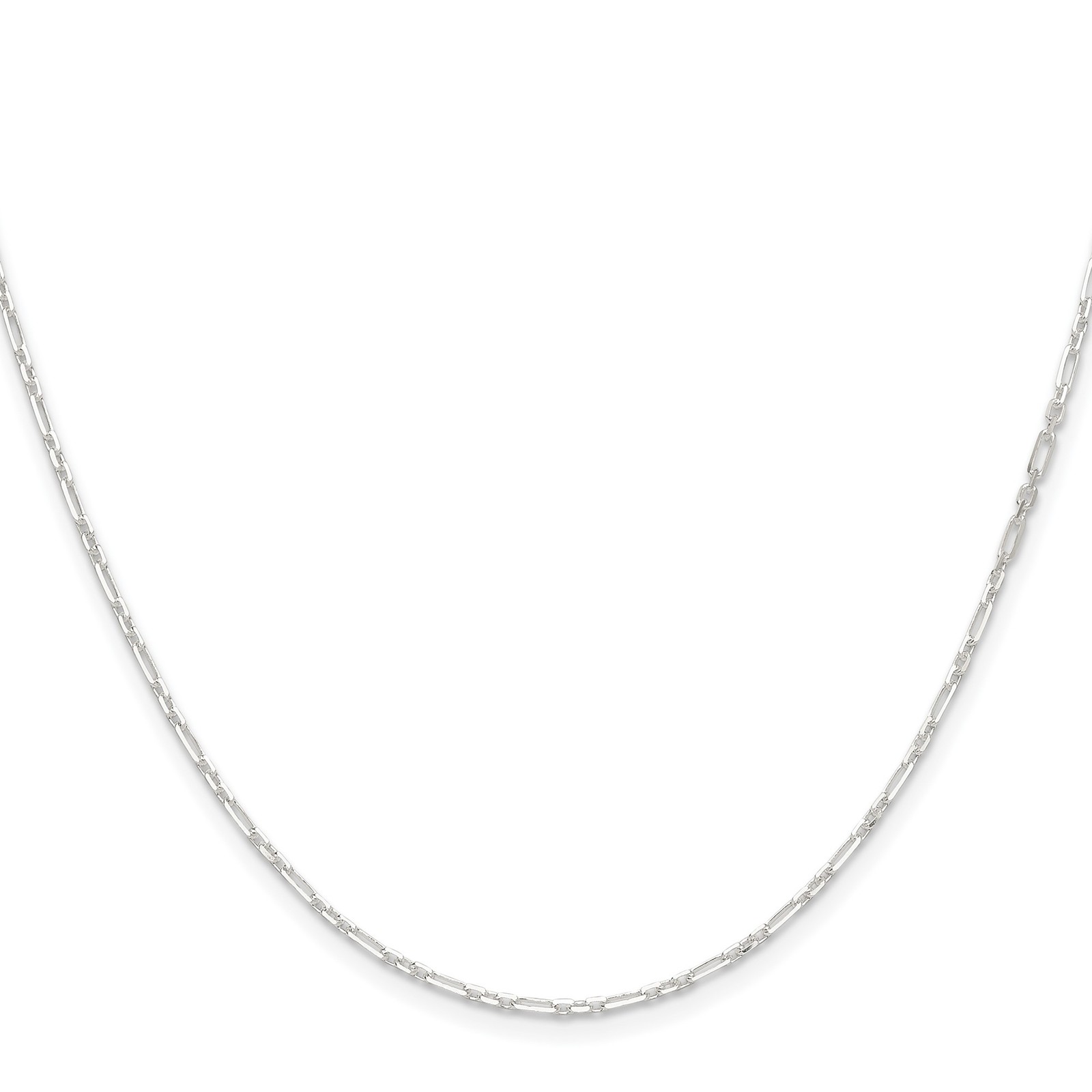 Sterling Silver D/c 3 Short Plus 1 Long Cable Link 1.75-6mm 7-24″