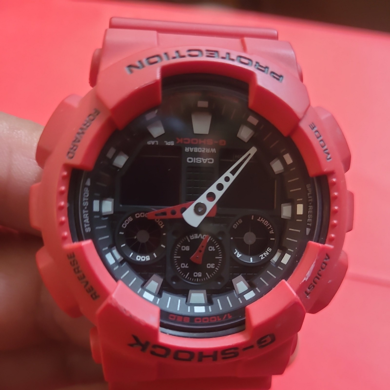 Casio G-Shock 5081 Red GA-100B Digital and Analog Watch