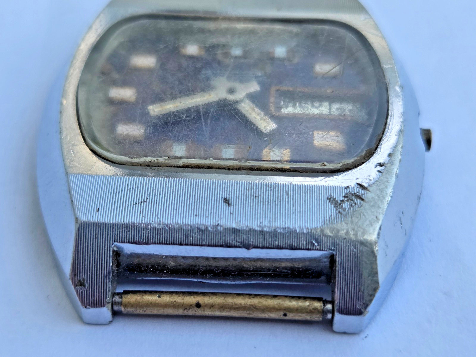 Russian Wristwatch Watch Raketa , Rocket . Made in USSR . Not working for parts.