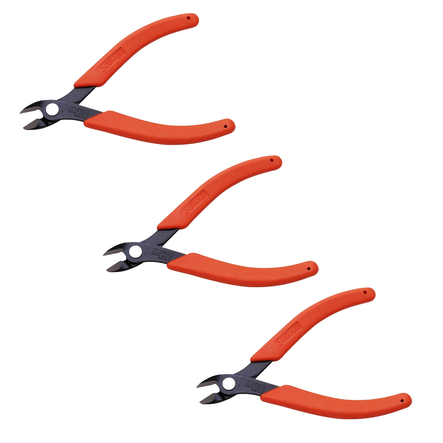 3 Pack Xuron 2175 Maxi Shear Cutter Flush Cutting Shears Maxishear Micro-Shear