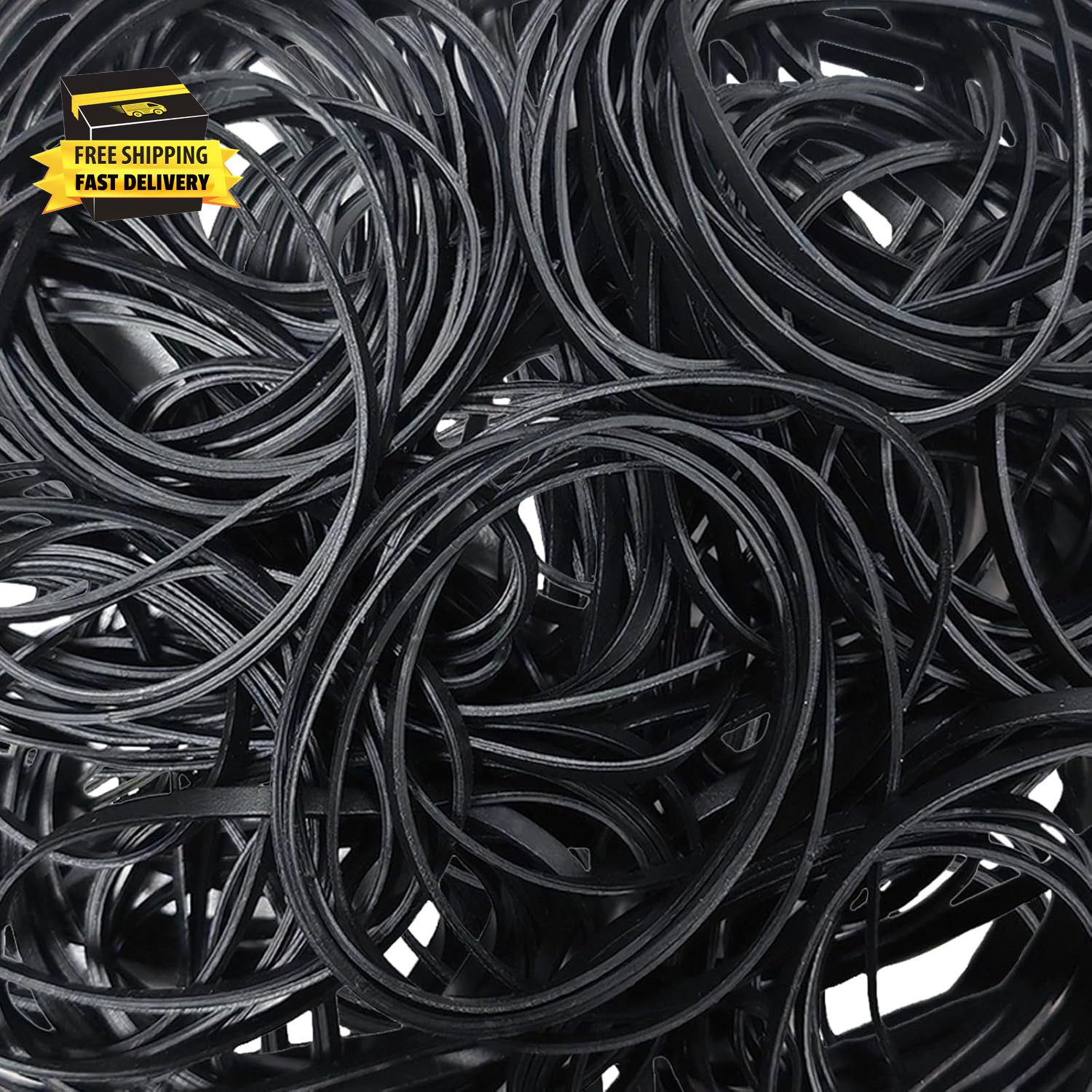 150 Pcs Black Rubber Band, Colorful Rubber Bands Size 33, Strong Elastic Band Lo