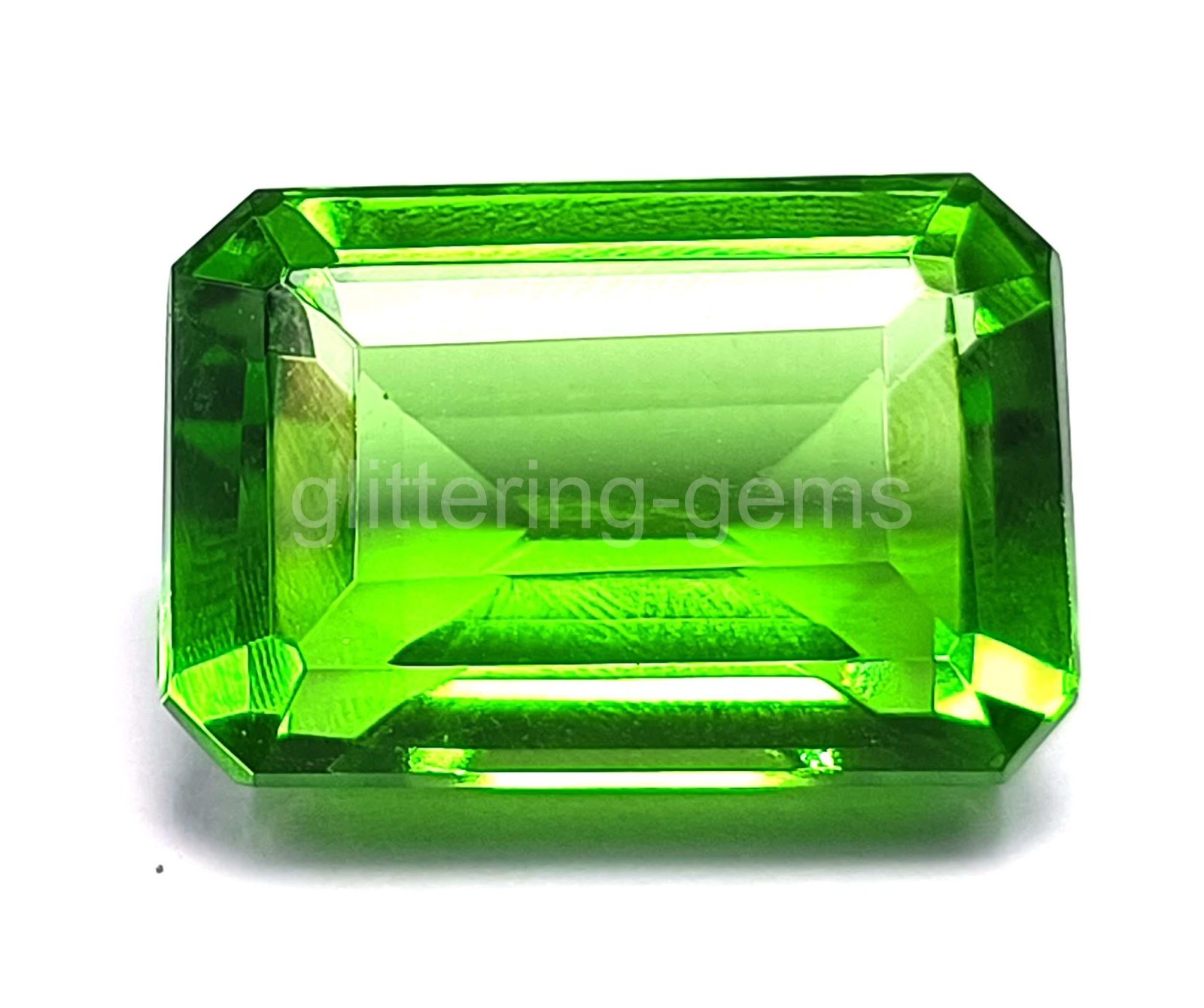 IGL Certified Green Emerald Natural 26 Ct Emerald Cut Loose Gemstone 5DNJ
