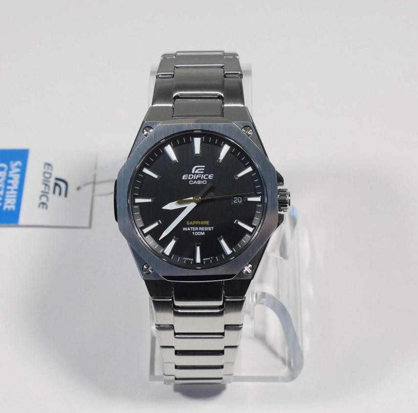 Casio Edifice Men’s Black Dial Stainless Steel Sports Watch EFR-S108D-1AVUEF