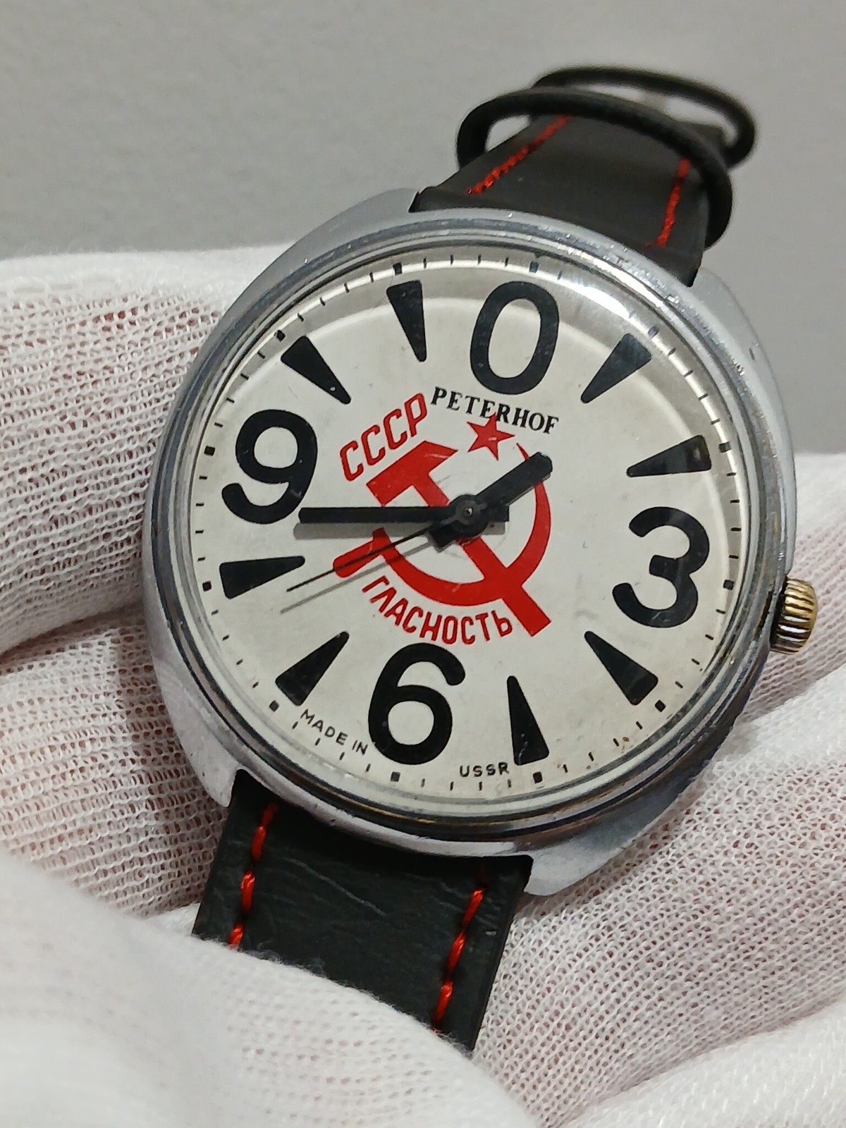 Rare wrist watch RAKETA Big ZERO PETERHOF (working),ORIGINAL,SSSR