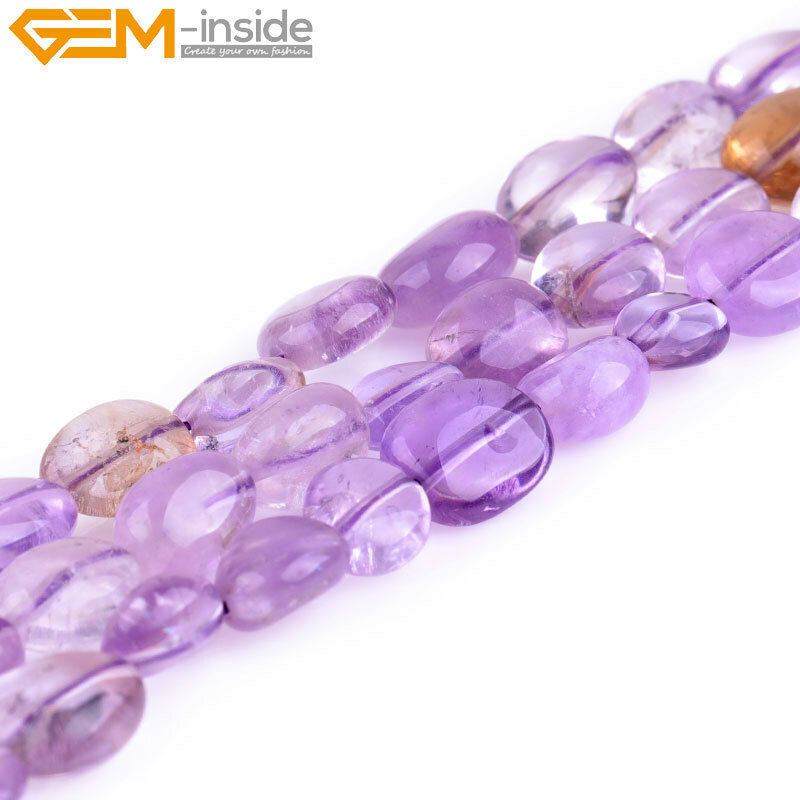 Fluorite Amethyst Beads Freeform Nugget Gemstone For Jewelry Making 15″ 9x12mm
