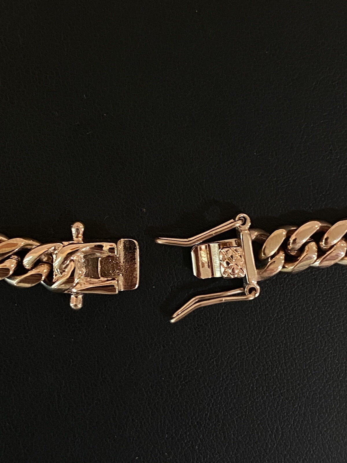 8mm Mens Miami Cuban Link Necklace 14k Rose Gold Plated Stainless Real Chain