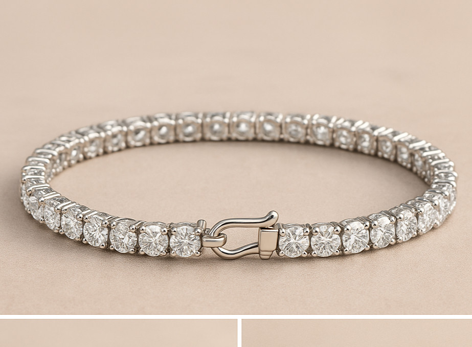 12 Ct Treated Diamond Tennis Bracelet 925 Sterling Silver Certified 4mm Jewelry