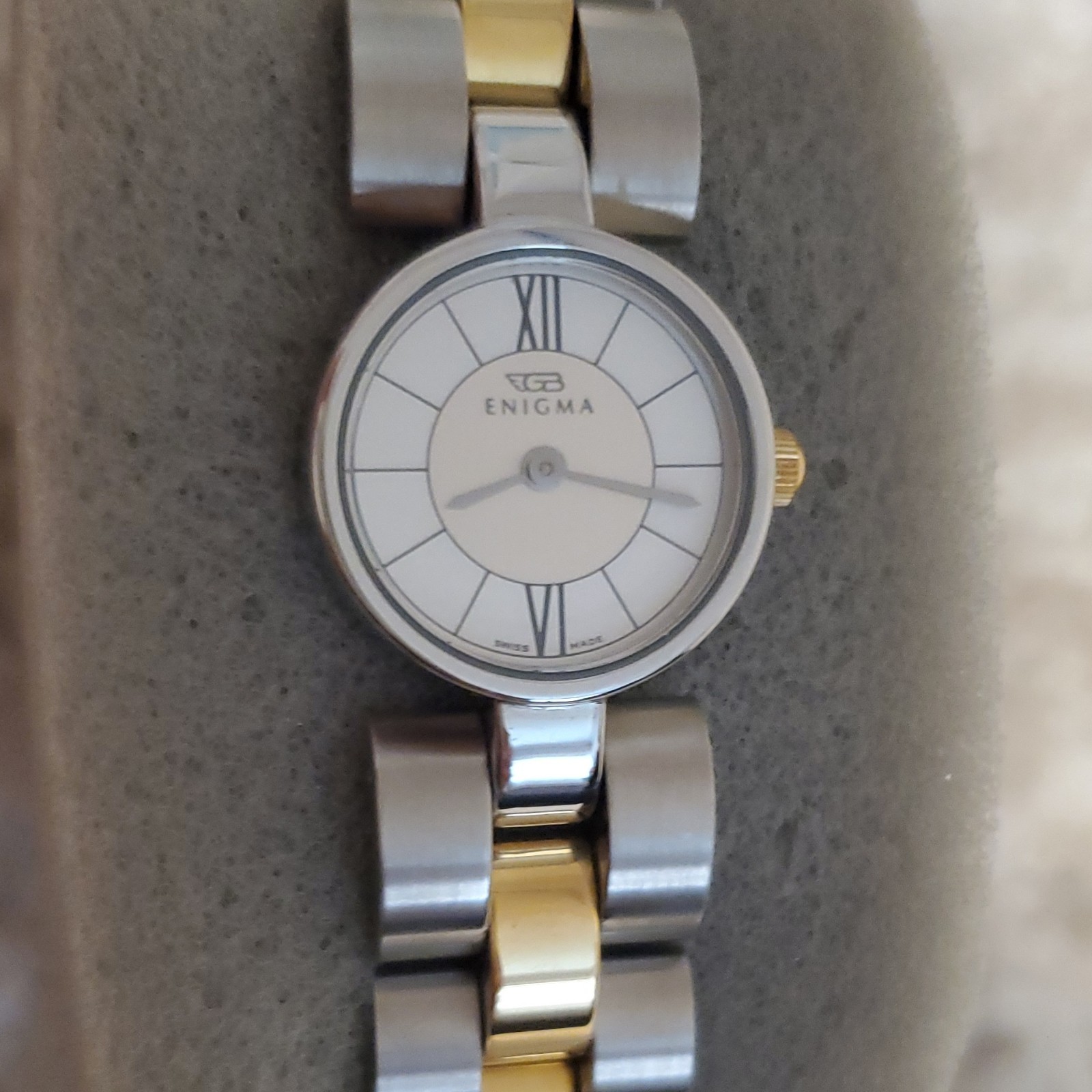 Enigma Two-Tone Stainless Steel Swiss Made Quartz Water-Resistant Watch