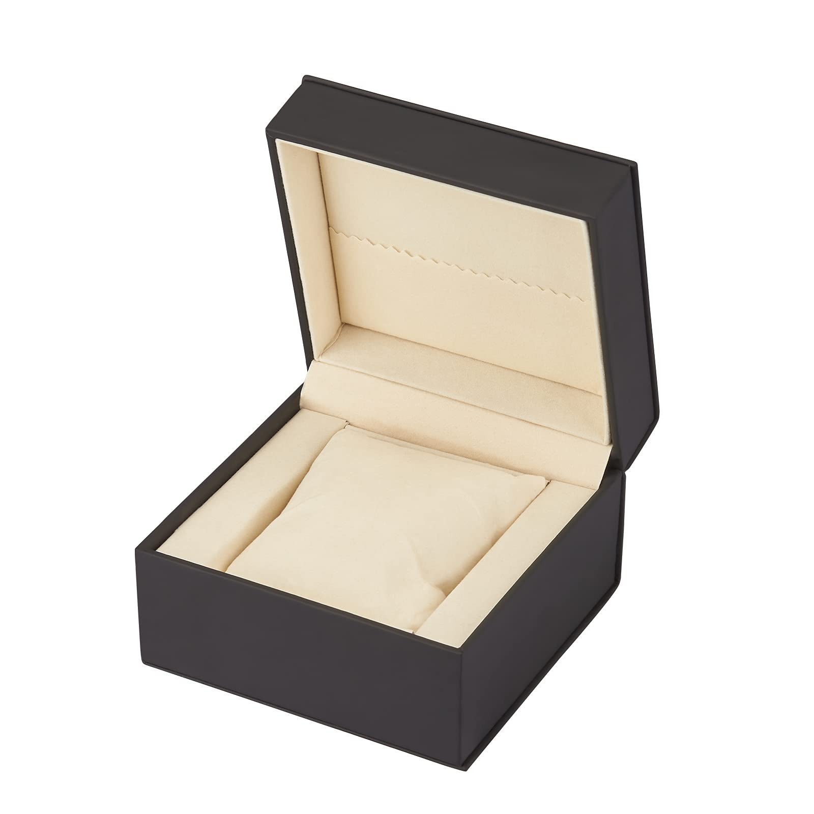 Luxury Black Single Watch Gift Box with Pillow PU Leather Wristwatch Display Cas