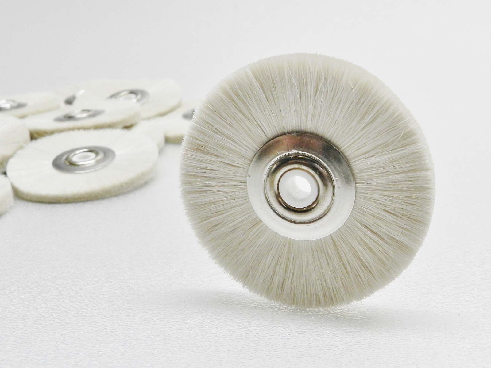 2″ Soft Bristle Wheel Brush Nylon Hub Center Jewelry Cleaning Polishing