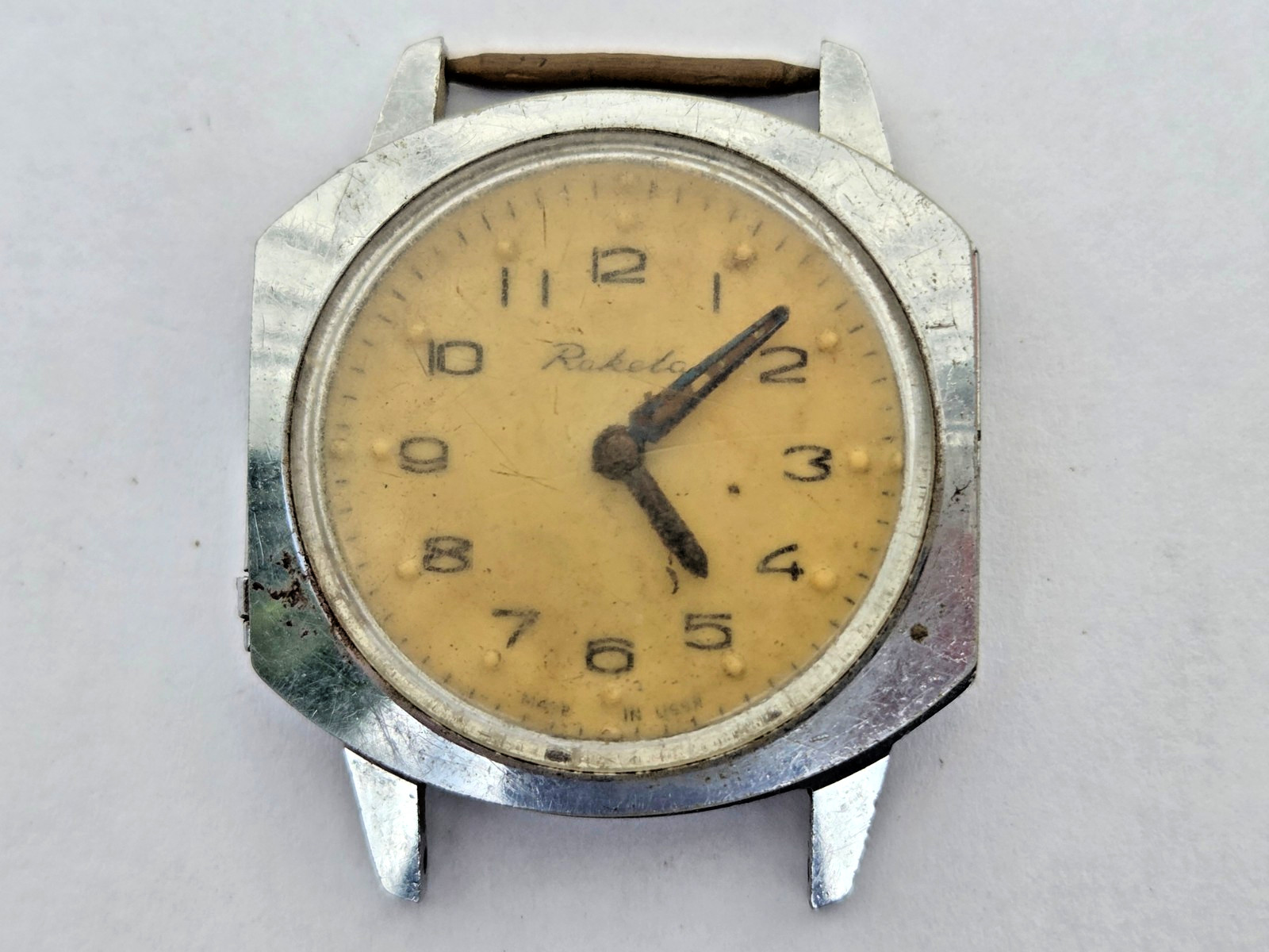 Russian Soviet Watch Raketa Rocket For The Blind Not working for parts US Seller