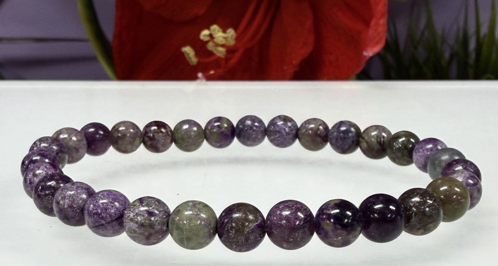 Wholesale 6 Pcs Natural Atlantisite 6mm 7.5” Crystal Healing Stretch Bracelet