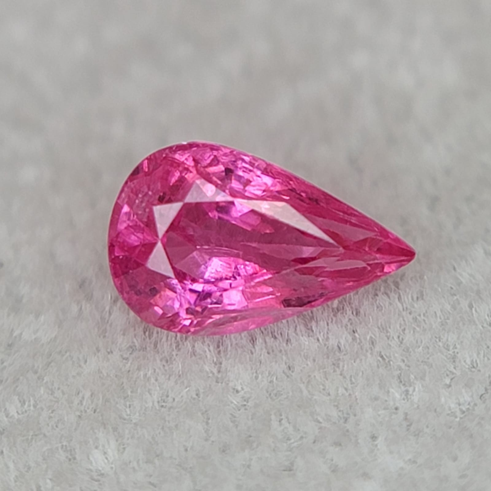 Mahenge Pink Spinel 1.0 Ct Pear Cut No Heat Loose Gemstone from Tanzania