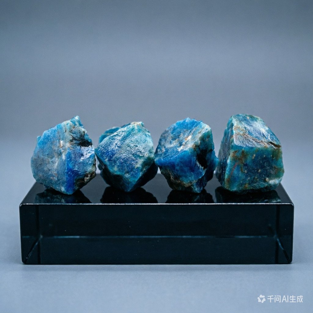 2PC Natural Raw Blue Apatite Rough Crystal Stones Healing Mineral Specimen Gift