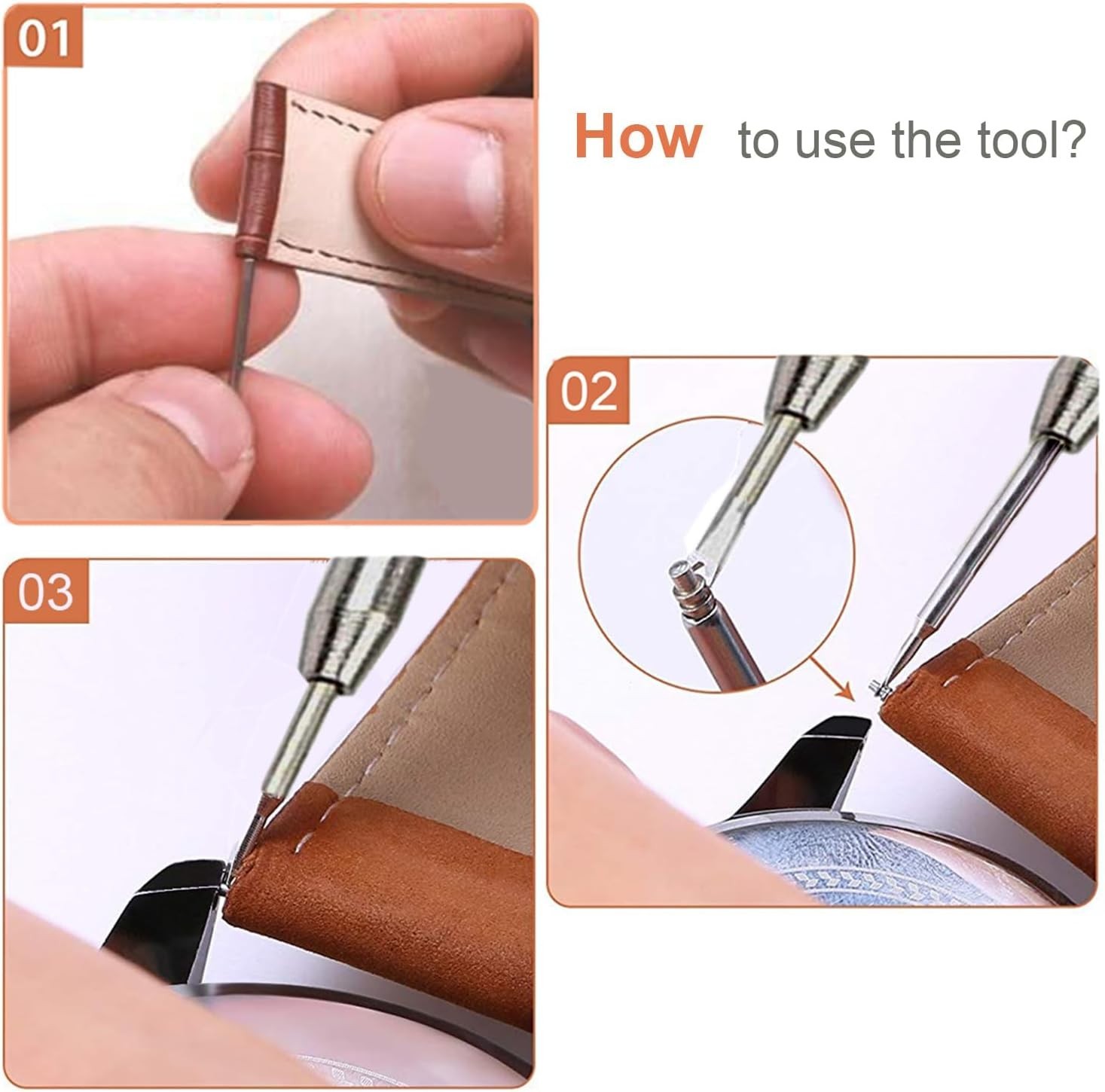 Watch Band Pins Spring Bars Tool Kit, 1.5mm & 1.8mm Thickness | Heavy Duty, C…
