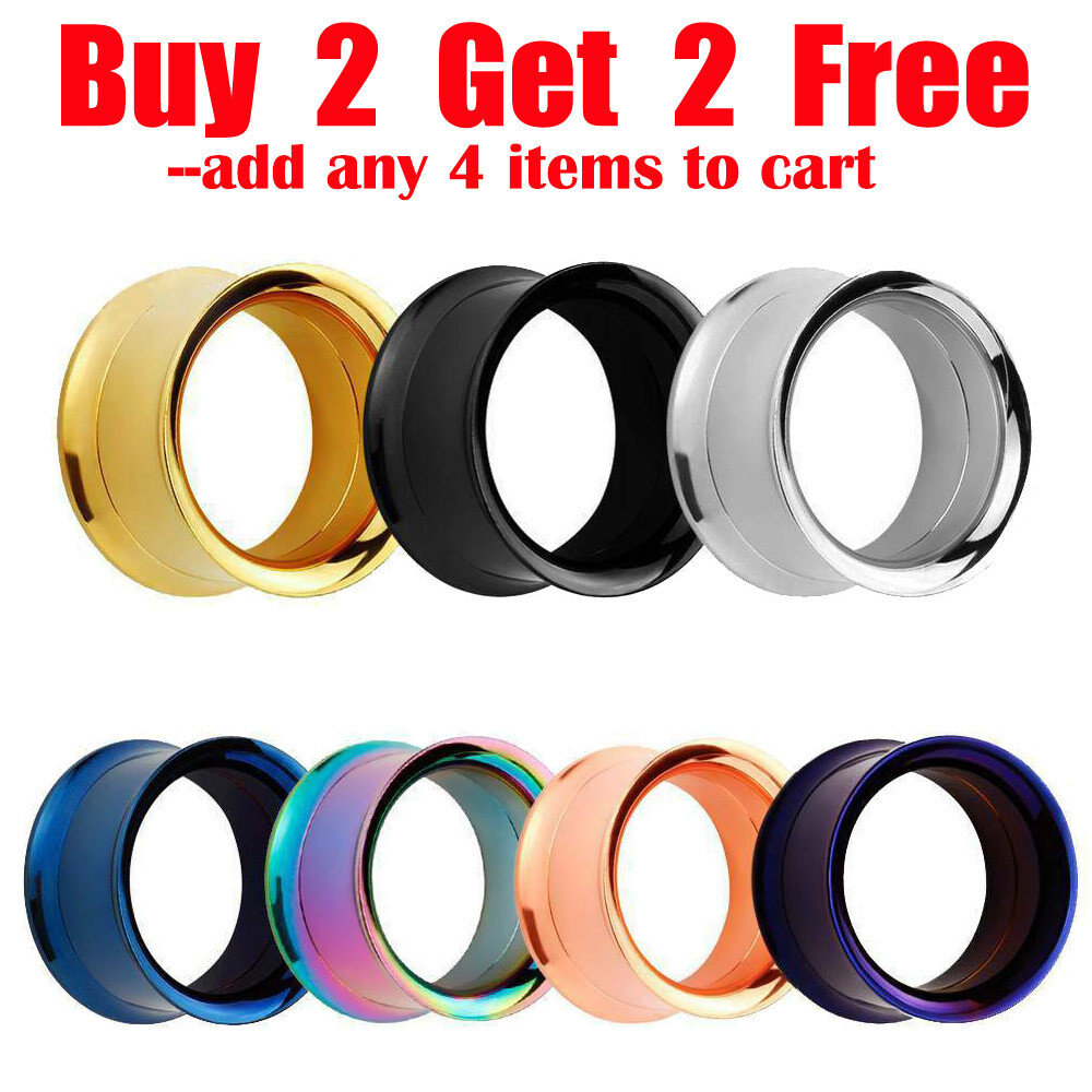 2pcs Screw Flesh Tunnel Stainless Steel Ear Gauge Expander Piercing Plug 2G-3/4″