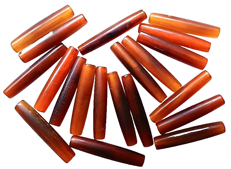 Beads, Buffalo Horn Hairpipe, 20 Pieces, 1.5 Inch, Golden, 2.5 mm Beading Holes