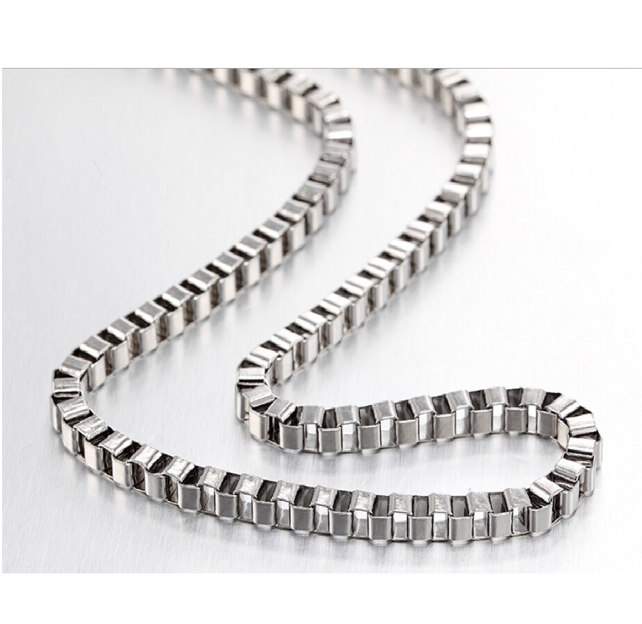 Solid 925 Sterling Silver 16/18/20/22/24/26/28/30/32″ Italian Box Chain Necklace