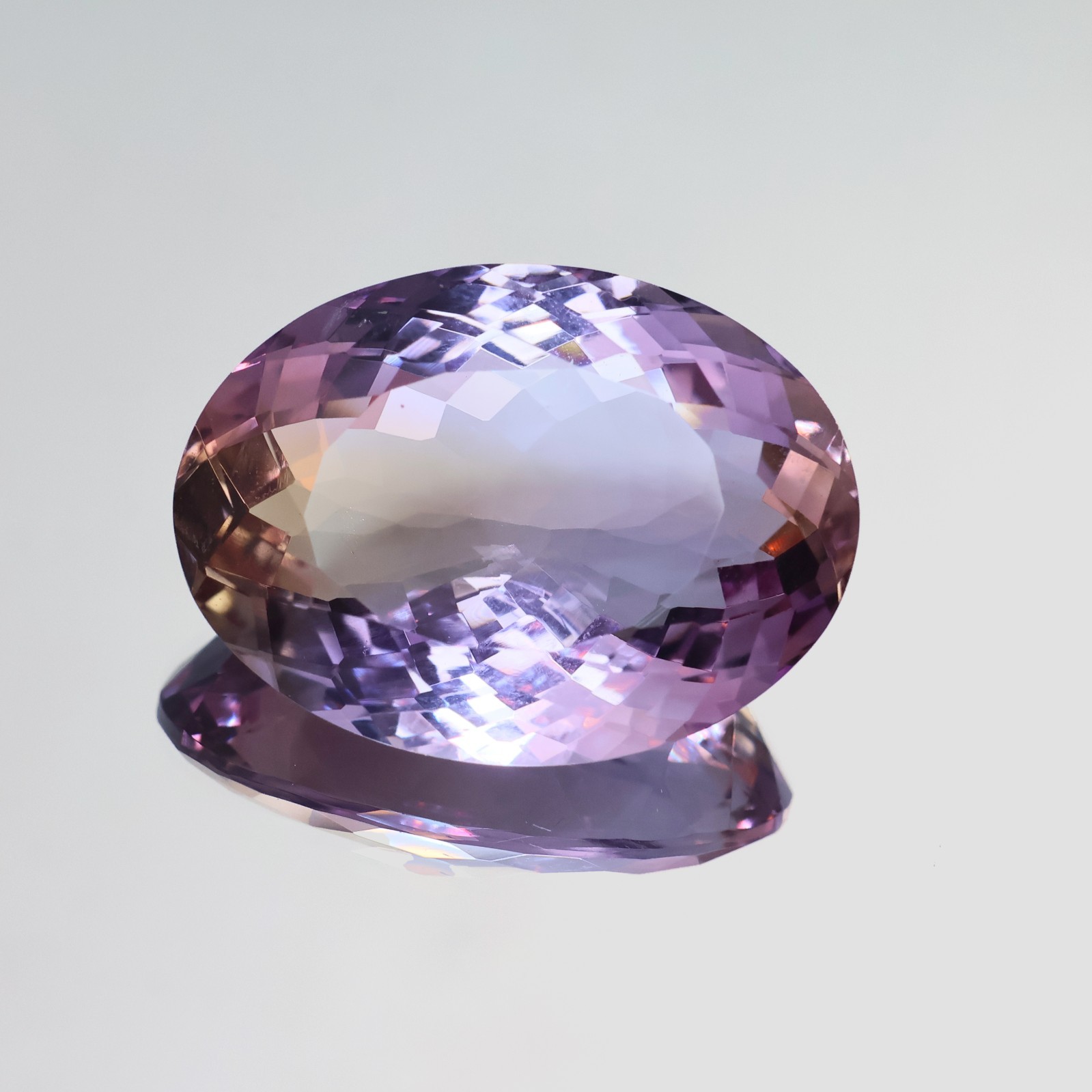 100% Natural Ametrine Oval Cut Certified Gemstone, Weight: 36.40 Carats
