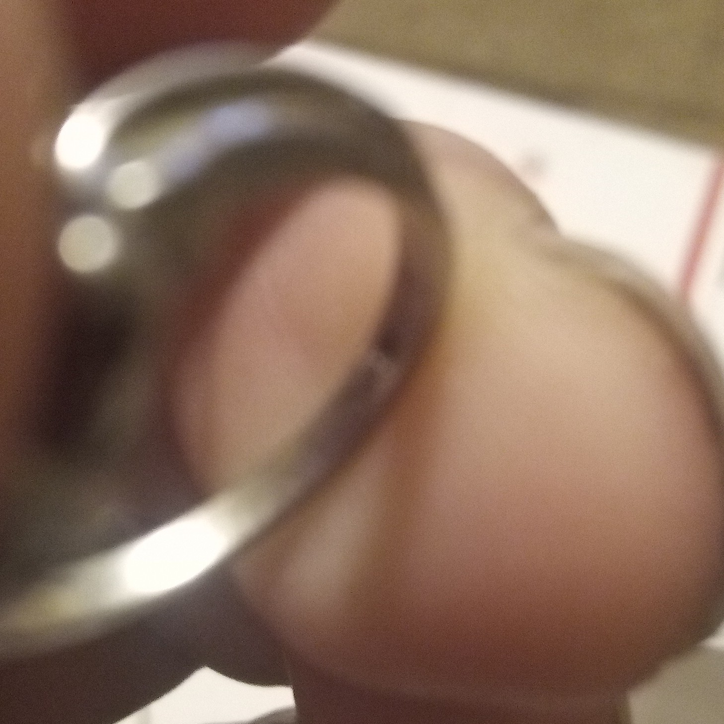 Silver Tone Bypass Cocktail Ring 2 Oval Red Stones Prong Set Size 3