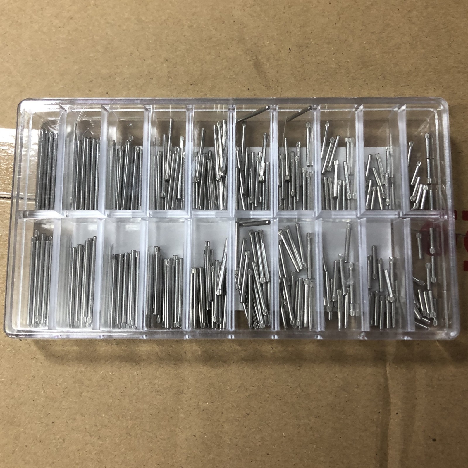 300Pcs 1.3&1.4mm Thick Knurled Watch Spring Bar Assorted 8~26mm Band Link Pin;