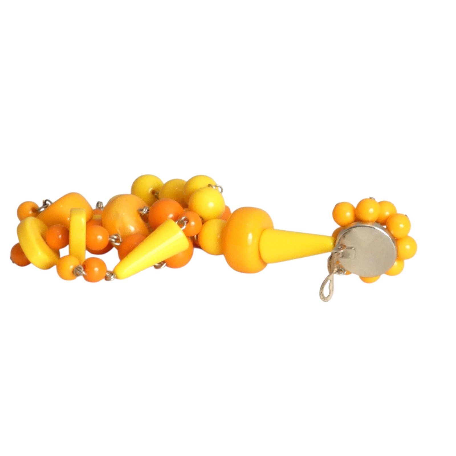 PIERRE CARDIN – 1995 Orange & Yellow Single Acrylic Earring