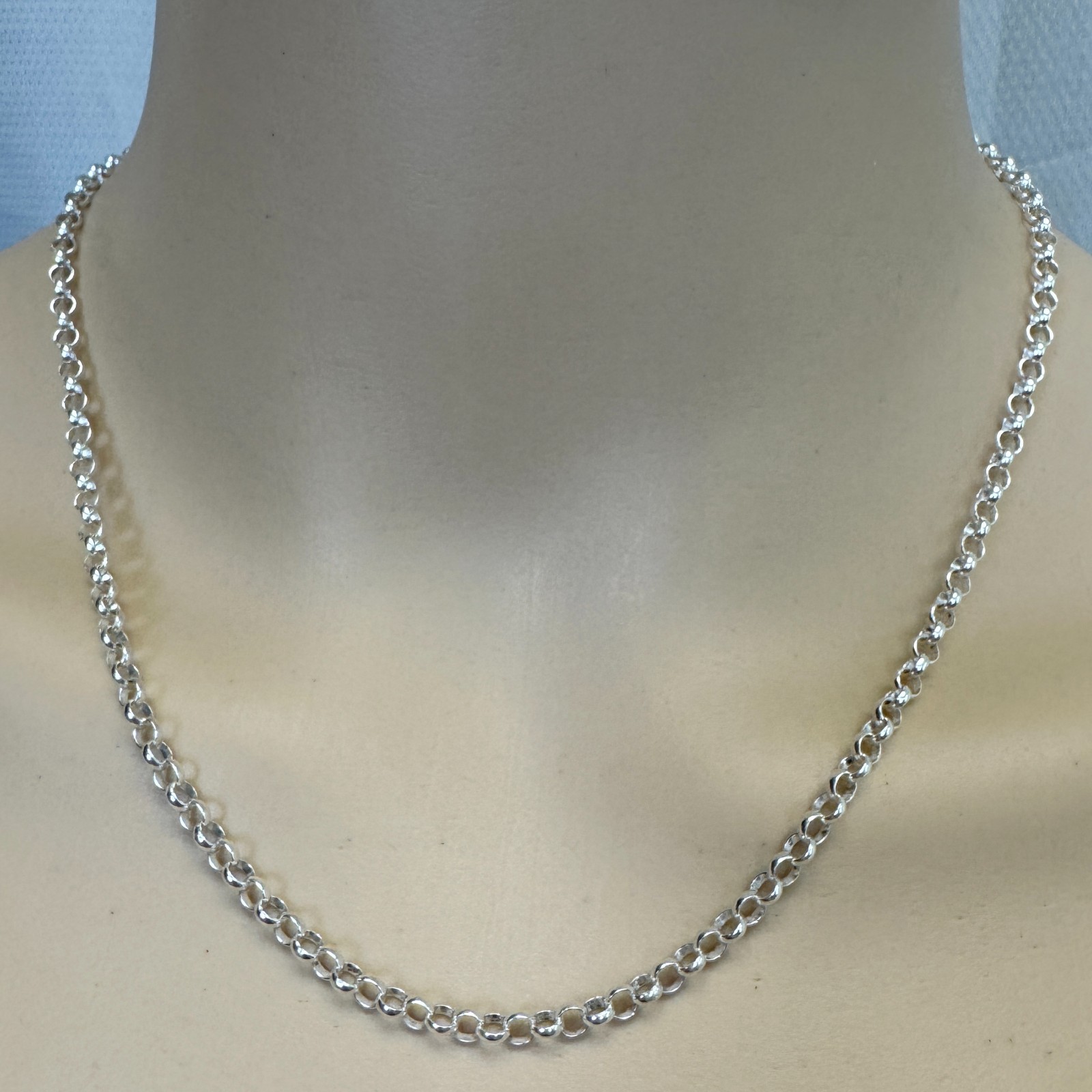 Solid Sterling Silver 3.5mm Rolo Chain- Necklace, Bracelet , Anklet – All Sizes