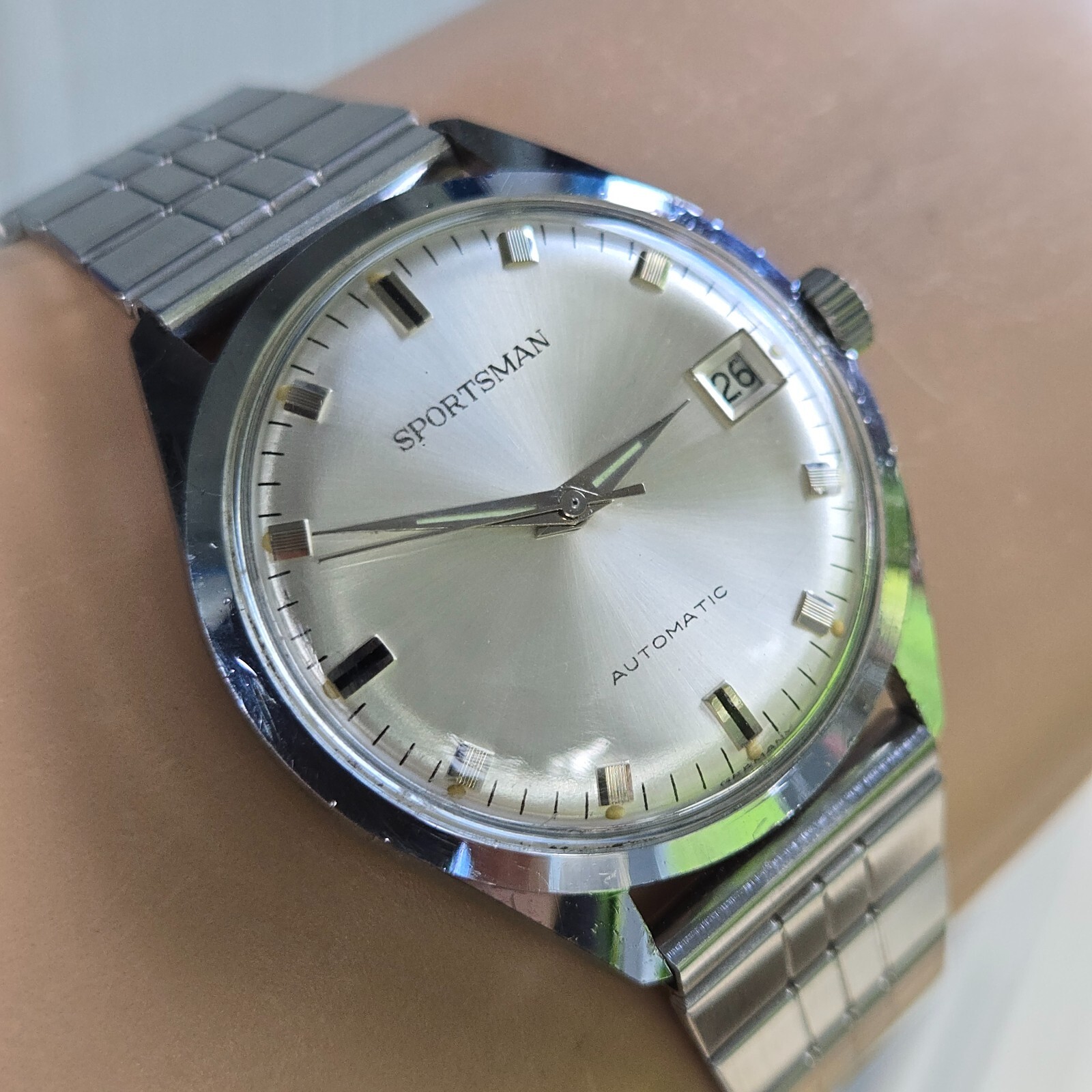 Vintage ELGIN SPORTSMAN Automatic men’s watch Date PUW 1461 Germany 1969