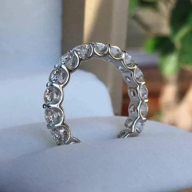 2Ct Round Cut Lab-Created Diamond Engagement Ring 14K White Gold Plated