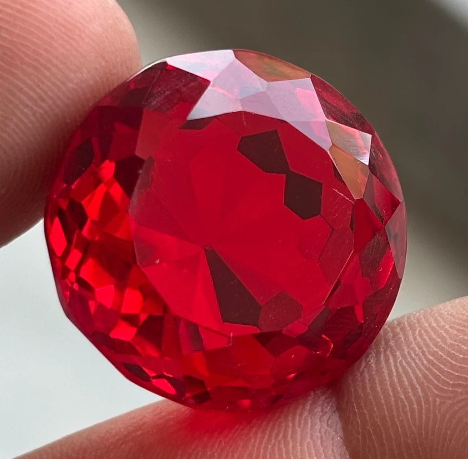85 Ct Natural Blood Red Ruby Round Cut Flawless Loose Certified Gemstone 6YHK